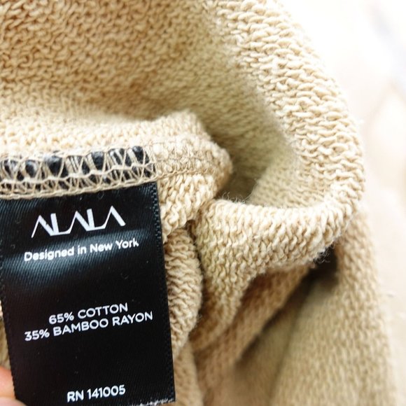 Distressed Camel Sweatshirt Womens XS Cut Out Ripped Pullover  ALALA Cypher USA - Picture 8 of 16